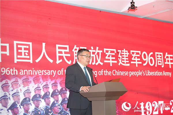 蒙古国国防部副部长玛格奈致辞。人民网记者 霍文摄J