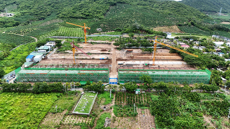 布山湖畔共享农庄项目建设现场。人民网记者 牛良玉摄