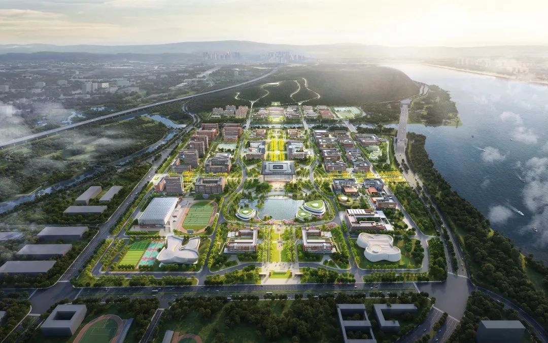 华中科技大学军山校区效果图。